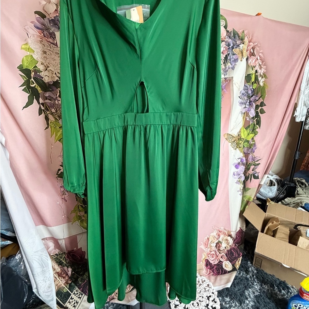 Elegant Green Women's Dress by BTFBM NWT SIZE XL - Picture 8 of 8